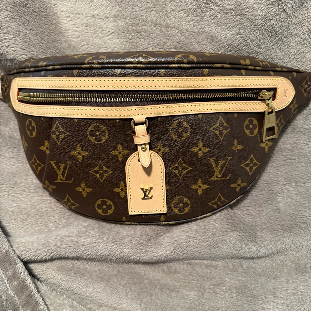 Louis Vuitton Brown and Tan Monogram Crossbody Bag